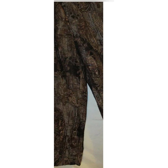 NWT! CHICOS CHOCOLATE BROWN BLACK JEWEL BEADS PAISLEY LONG JACKET TOPPER 0 Small - Picture 8 of 10